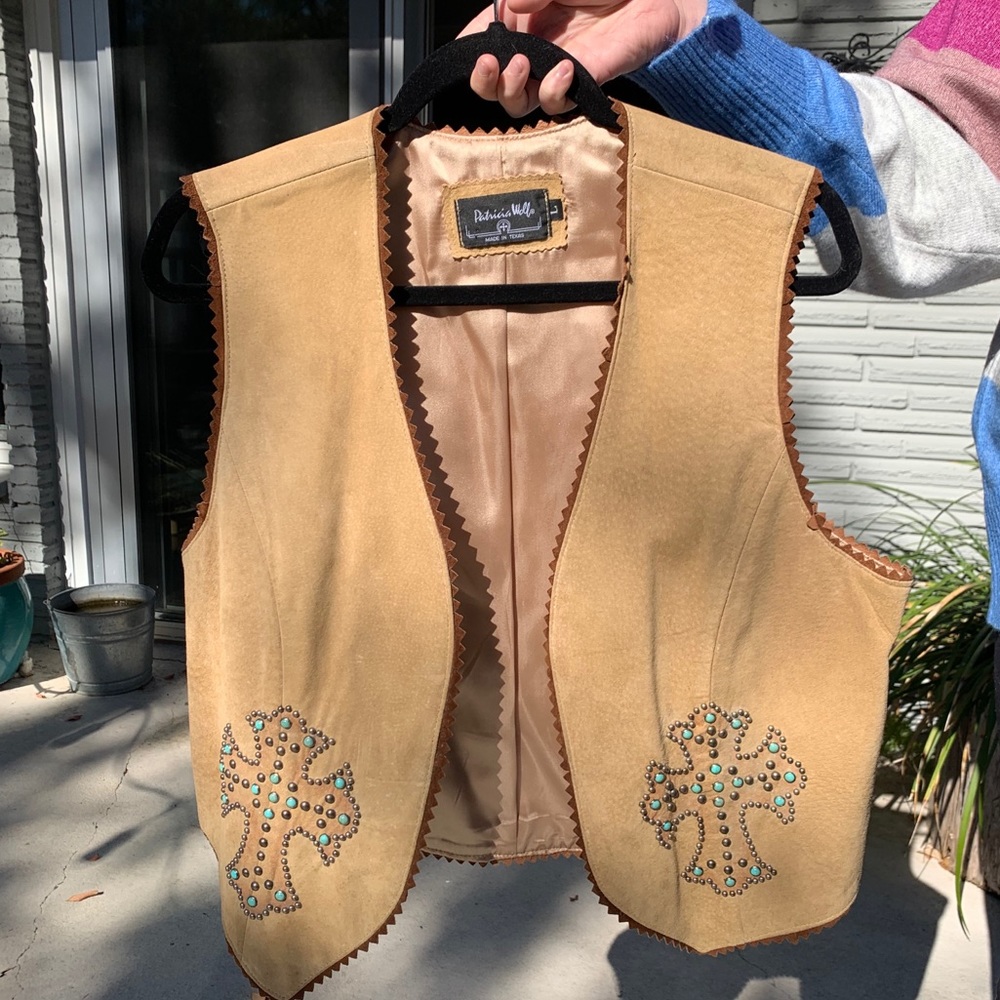 Cowgirl chic 100% leather vest